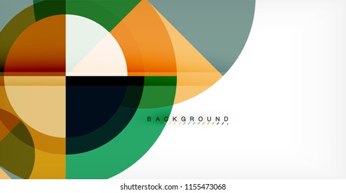 Vector circle abstract background, geometric template