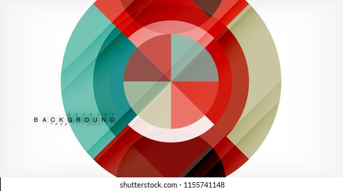 Vector circle abstract background, geometric template