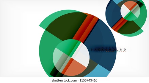Vector circle abstract background, geometric template
