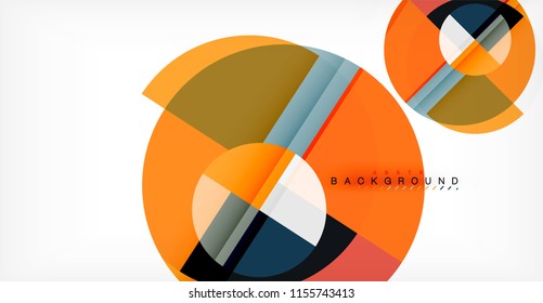 Vector circle abstract background, geometric template