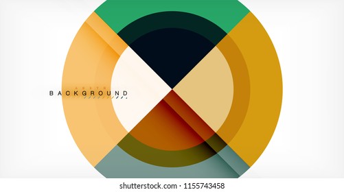 Vector circle abstract background, geometric template