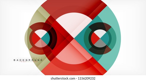 Vector circle abstract background, geometric template