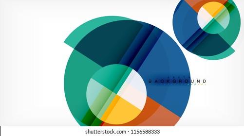 Vector circle abstract background, geometric template