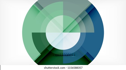 Vector circle abstract background, geometric template
