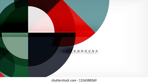 Vector circle abstract background, geometric template