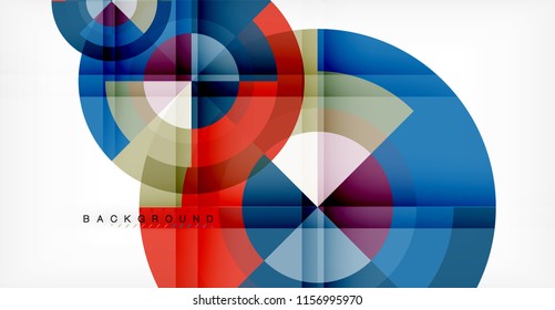 Vector circle abstract background, geometric template