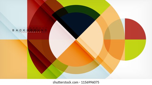 Fondo abstracto del círculo vectorial, plantilla geométrica