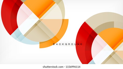 Fundo abstrato de círculo vetorial, modelo geométrico