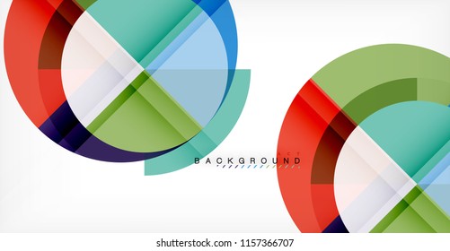 Vector circle abstract background, geometric template