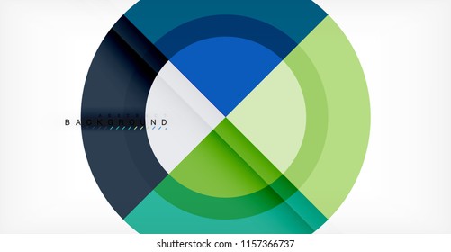 Vector circle abstract background, geometric template