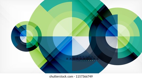 Vector circle abstract background, geometric template