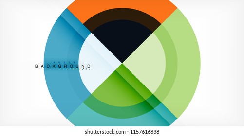 Vector circle abstract background, geometric template