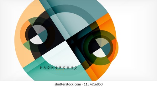 Vector circle abstract background, geometric template