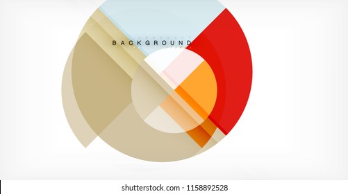 Vector circle abstract background, geometric template