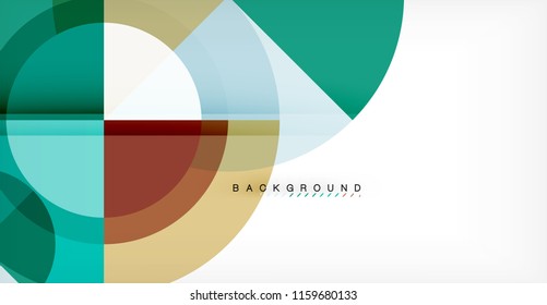 Vector circle abstract background, geometric template