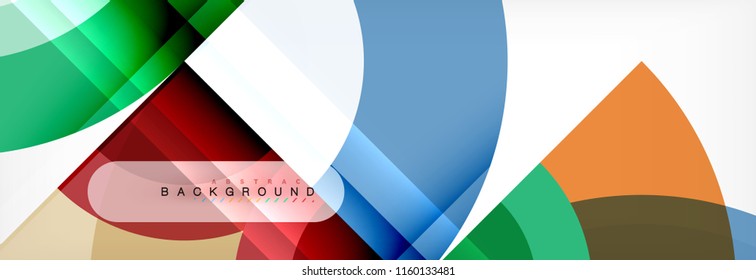 Vector circle abstract background, geometric design