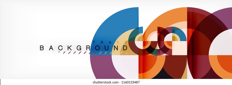 Vector circle abstract background, geometric design