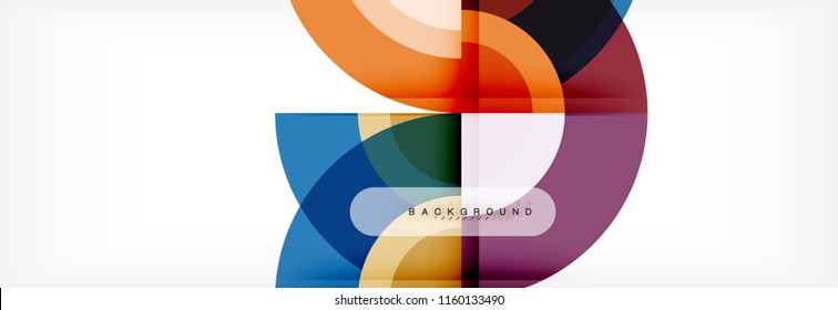 Vector circle abstract background, geometric design