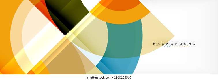 Vector circle abstract background, geometric design