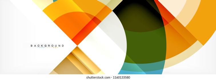 Vector circle abstract background, geometric design