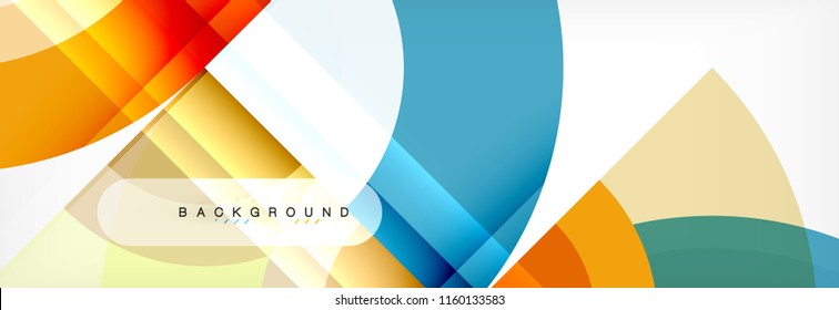 Vector circle abstract background, geometric design