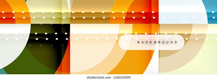 Vector circle abstract background, geometric design