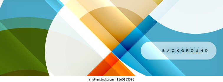 Vector circle abstract background, geometric design