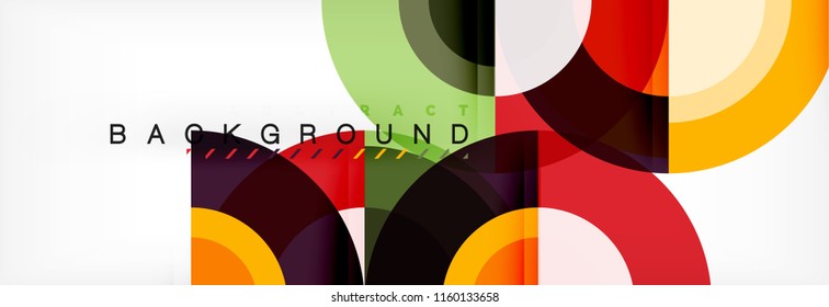 Vector circle abstract background, geometric design