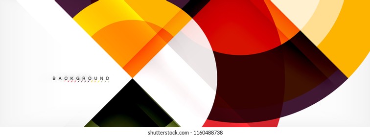 Vector circle abstract background, geometric design