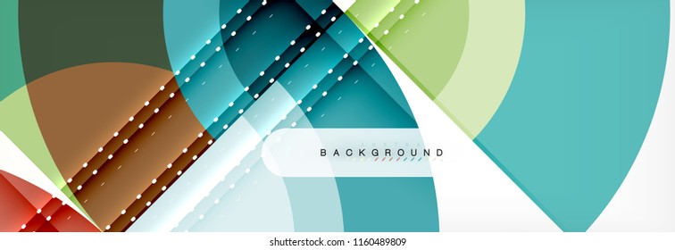 Vector circle abstract background, geometric design
