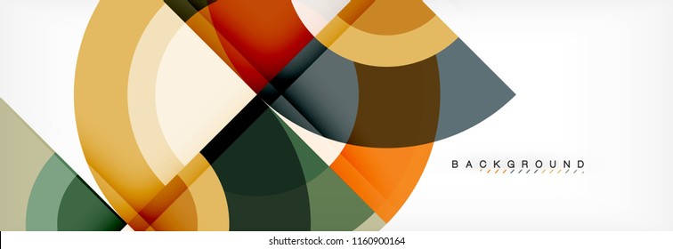 Vector circle abstract background, geometric design