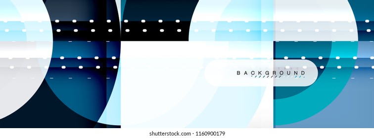 Vector circle abstract background, geometric design