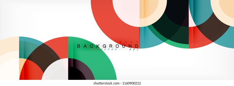 Vector circle abstract background, geometric design