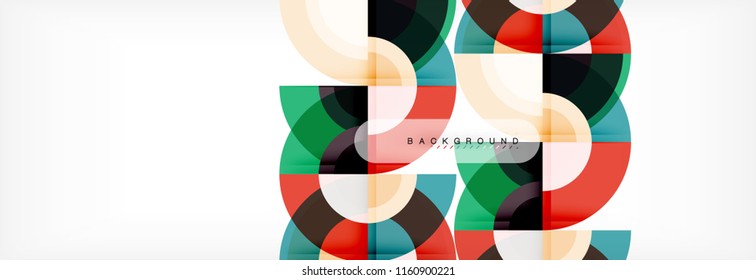 Vector circle abstract background, geometric design
