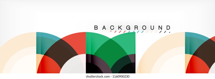 Vector circle abstract background, geometric design