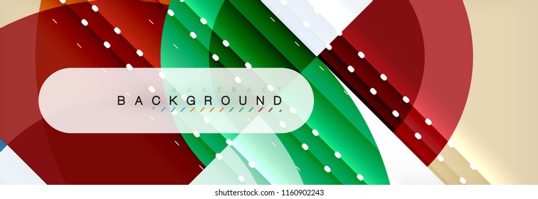 Vector circle abstract background, geometric design