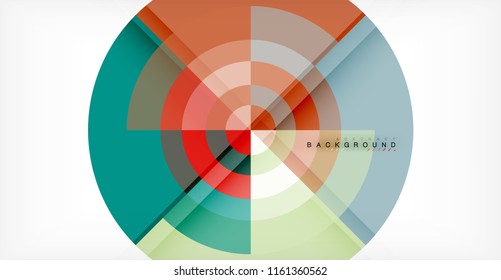 Vector circle abstract background, geometric template