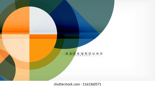 Vector circle abstract background, geometric template