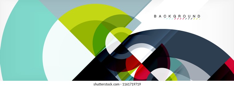 Vector circle abstract background, geometric design