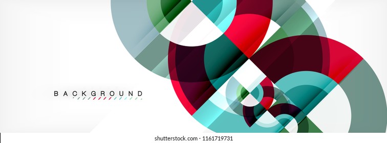 Vector circle abstract background, geometric design