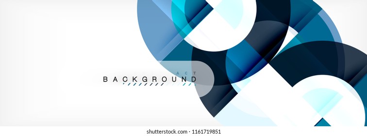 Vector circle abstract background, geometric design