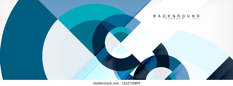 Vector circle abstract background, geometric design