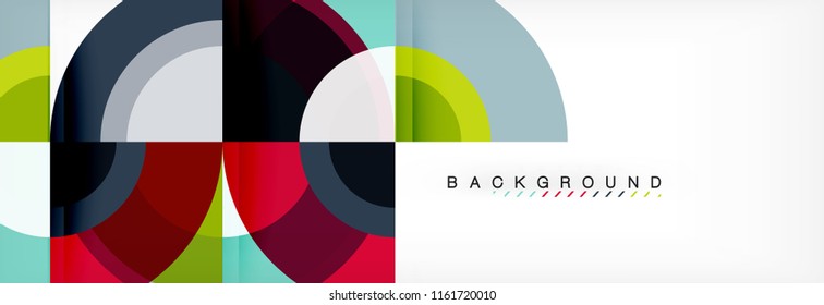 Vector circle abstract background, geometric design