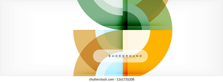 Vector circle abstract background, geometric design