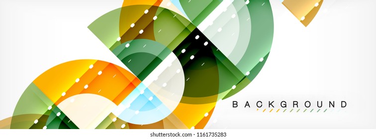 Vector circle abstract background, geometric design