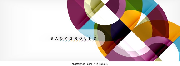 Vector circle abstract background, geometric design