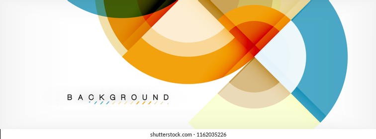 Vector circle abstract background, geometric design