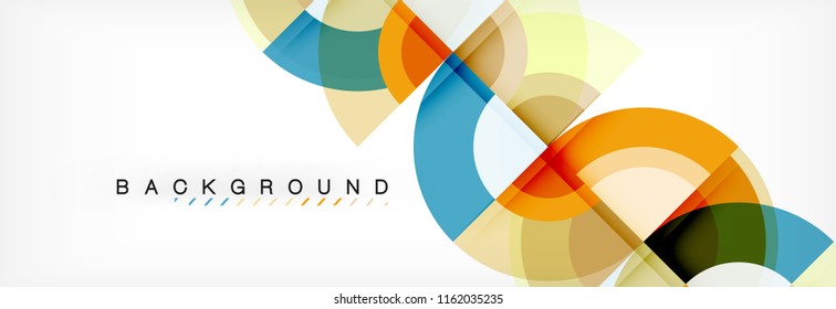 Vector circle abstract background, geometric design