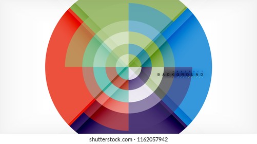 Vector circle abstract background, geometric template