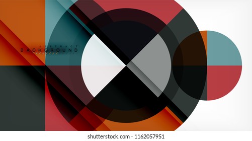 Vector circle abstract background, geometric template